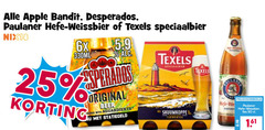  desperados paulaner texels speciaalbieren 25 50 apple bandit weissbier speciaalbier nix18 6x 330ml original beer with skuumkoppe fles l 