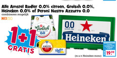  heineken 0.0 amstel krat bier alcoholvrij 1 2 24 30 radler citroen grolsch peroni nastro azzurro combineren nix18 alcohol free mono kratten 