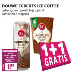  douwe egberts ijskoffie 1 2 250 ice coffee beker ml blikje combineren cappuccino break creamy blikjes 