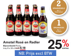  amstel radler bier 1 2 8 25 30 rose rosee 0.0 tray krat pack 