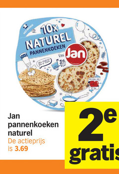 jan 10x naturel pannenkoeken actieprijs 2 