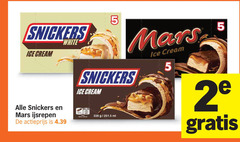  5 snickers ice cream mars ijsrepen actieprijs white ml 2 