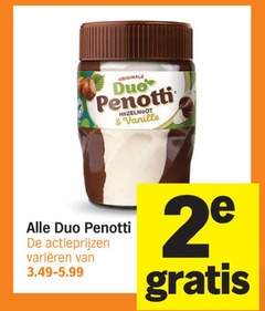  duo penotti hazelnootpasta originale hazelnoot vanille varieeren 2 