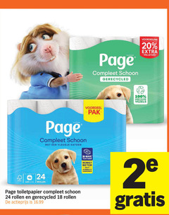 page toiletpapier 18 20 24 100 schoon gerecycled vleugje katoen voordeel gerecyclede vezels rollen actieprijs 3d wave textuur reinigt beter minder gebruiken 2 