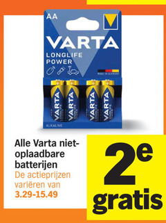  varta batterijen aa longlife power alkaline oplaadbare varieeren germany 2 
