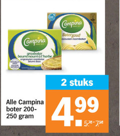  campina roomboter 2 250 grasboter beurre ongezouten doux zacht botergoud gezouten boter stuks 
