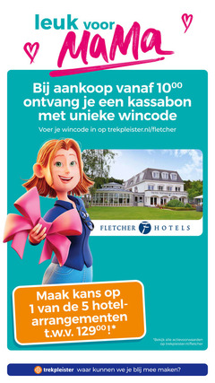  1 5 1000 kassabon wincode voer trekpleister.nl fletcher hotel restaurant witte raaf hotels kans arrangementen t.w.v. bekijk trekpleister 