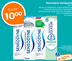  1 3 1000 sensodyne tandpasta ml freshmint gentle whitening fresh tandvlees bescherming deep clean proglasur multipakken 10 gevoeligheid improved 1e tandartsen 24 7 tanden gezond mint daily protection geavanceerde glazuurbescherming versterkt verhardt 