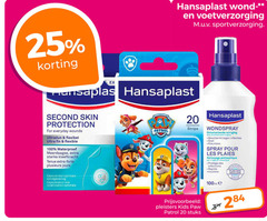  20 25 100 hansaplast wond voetverzorging second skin protection for everyday ultradun flexibel ultra flexible waterproof meerdaagse kleefkracht tenue forte capsule wondgenezing pour cicatrisation paw patrol strips wondspray nijntje reiniging mechanische beschermt infecties kleurloos spray les nettoyage mecanique des 100ml pleisters kids stuks 