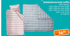  100 140 200 240 dekbedovertrek ruffle katoen cm 