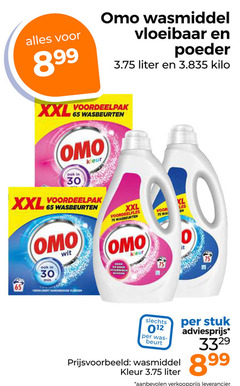  omo wasmiddel 30 65 vloeibaar poeder liter kilo xxl wasbeurten kleur les min wit vlekken it hygienisch schoon stuk 