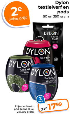  dylon textielverf 1 2 50 350 2e halve intense black dye colour olive all teinture textile ready to use tulip red jeans blue exile fully pod 