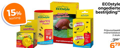 ecostyle insectenbestrijding slakkenkorrels mierenlokdoos 2 15 80 insectfree des les free poeder effectief strooien gieten escar-go go slakken langdurig kort stopt slakkenvraat dire ongedierte bestrijding mieren lokdoos weken lang huis terras balkon stuks 