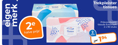  trekpleister huismerk tissues 2 33 90 merk 2e halve zacht soft stuks 