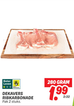  2 beter leven dekavers ribkarbonade pak stuks 