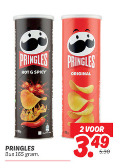  pringles chips 2 hot spicy original bus 