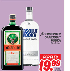  jagermeister absolut wodka kruidenbitter 1 40 selected cold macerated elixir meister since der vodka imported bottled village try sweden fles liter 