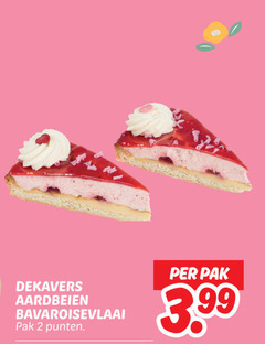  2 dekavers aardbeien bavaroisevlaai pak punten 3.99 