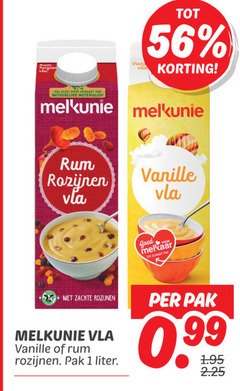  melkunie vla 1 pak dop gemaakt natuurlijke materialen rum vanille rozijnen dak zachte liter 99 