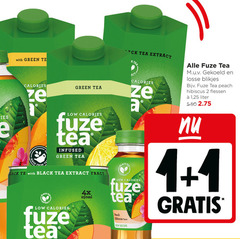  fuze tea ice 1 2 with green calories infused black extract tract 4x 250ml peach hibiscus taste new recipe gekoeld blikjes flessen 25 liter 