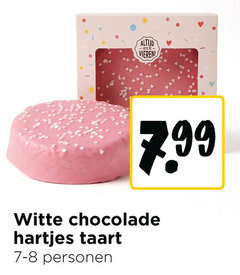  taart witte chocolade hartjes personen 