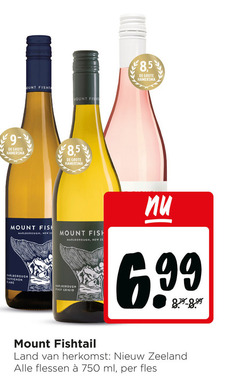  750 mount hamersma 8 5 fish marlborough new sauvignon blanc pinot grigio fishtail land zeeland flessen ml fles 