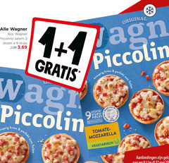  wagner diepvriespizza 1 2 6 9 12 piccolinis salami dozen stuks perfekt original piccolini air mozzarella vegetarisch pour 