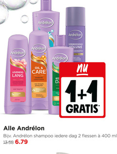  andrelon shampoo conditioner 1 2 400 fris reinigt verfris zon verrassend volume witte waas levendig lang versterkende haar sterker 3x oil care voedende droog pluizig 2x zijdezacht minder pluis arganolie biotine dag flessen ml 