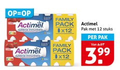  danone actimel melkdrank 12 fraise systemen family pack pak stuks 