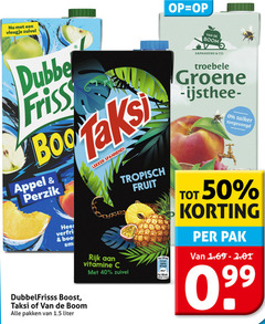  dubbelfrisss van de boom taksi fruitdrank 4 33 40 50 99 100 140 250 350 vleugje zuivel dubbel appel perzik co troebele groene suiker tropisch fruit heer verfrisser rijk vitamine ml energie pak boost pakken liter 