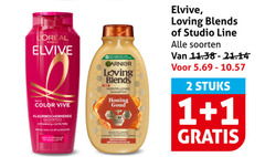  elvive studio line garnier loving blends shampoo haargel conditioner hairspray 1 2 40 paris color vive vitamin co uv filter intense kleur gekleurd haar highlights honing goud soorten stuks 