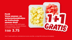  1 2 7 50 400 verse ananas watermeloenblokjes fruitsalade druif schalen blokjes combinatie 
