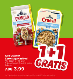  1 2 4 50 400 energy quaker granola zero sugar added strawberry blueberry high cruesli sugars nuts nutri score dozen noten 3.99 combinatie 