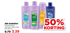  andrelon conditioner shampoo 50 400 dag fles ml men haar instap vitamine schoon reinigt zonnebloemolie krul verzorgende krullend golvend arganolie hair body 
