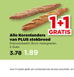  stokbrood 1 2 korenlanders bruin meergranen stuks combinatie 