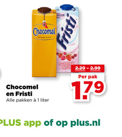  1 2 chocomel enige calcium fristi pakken liter rood fruit gout pak plus.nl 