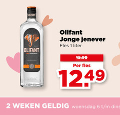 1 2 6 olifant jonge jenever fles liter weken woensdag 