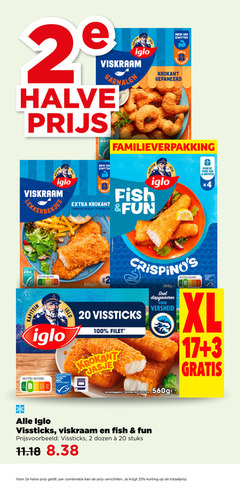  2 3 17 20 25 100 garnalen halve iglo oven krokant gepaneerd eiwitten airfryer familieverpakking kapitein lekkerbekjes samengesteld stukjes vis fish fun pan x4 kweek nutri score rijk vissticks filet gecertificeerd duurzame visseri www.msc.org nl jasje diepgevroren versheid serveersuggestie gemaakt fillet xl dozen stuks 2e combinatie 