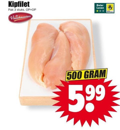  3 500 kipfilet pak stuks vleeschmeesters beter leven 5.99 