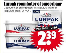  lurpak roomboter 200 250 smeerbaar gezouten ongezouten wikkel kuip 