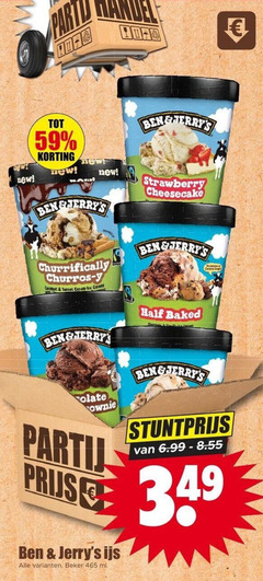  ben and jerrys ijsspecialiteit new party strawberry cheesecake churros caramel sweet cream ice creams chocolate ijs beker ml baked tough 