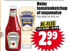  heinz tomatenketchup mayonaise tomato ketchup original fles ml xl 