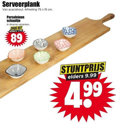  serveerplateau 15 serveerplank acaciahout cm porseleinen schaaltje zoek elders 