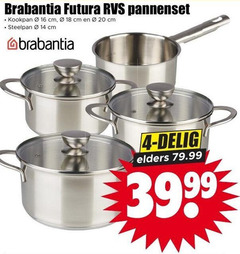 klik op dit plaatje voor een vergroting en voor vergelijkbare aanbiedingen gerelateerd aan
4 14 16 18 20 brabantia futura rvs pannenset kookpan cm steelpan delig elders 4 14 16 18 20 brabantia futura rvs pannenset kookpan cm steelpan delig elders