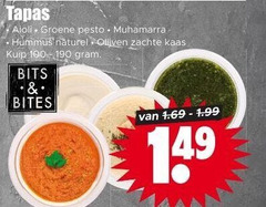  tapas aioli groene pesto hummus naturel olijven zachte kaas kuip bits bites 