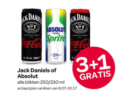  1 3 old brand coca cola absolut vodka sprite jack daniels blikken 250 330 ml varieeren 