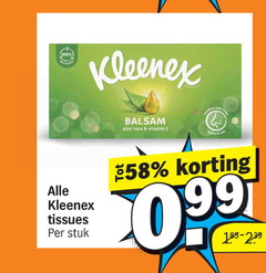  100 kleenex tissues stuk balsem aloe vera vitamin 