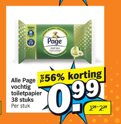  100 biologisch afbreekbaar plastic vrije doekjes page aloe vera toiletpapier verrijkt vochtig stuks stuk 