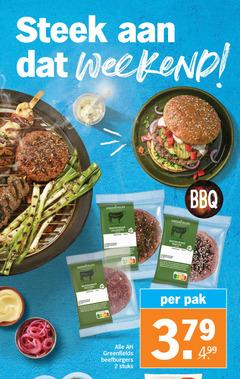  2 3 steek weekend greenfields beefburger naturel 2stuks gewicht gekoeld nel nutri score bacon mes beard bbq vlees beefburgers stuks pak 