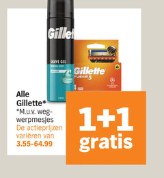  1 gilet shave gel original scent sensitive gillette m.u.v varieeren league 
